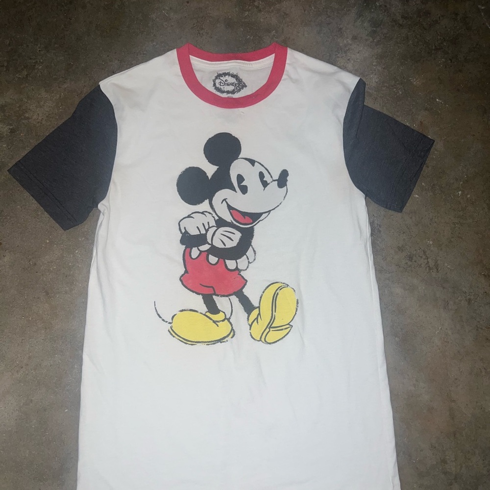 Disney Mickey Mouse Tee - White, Black, Red, Yellow
